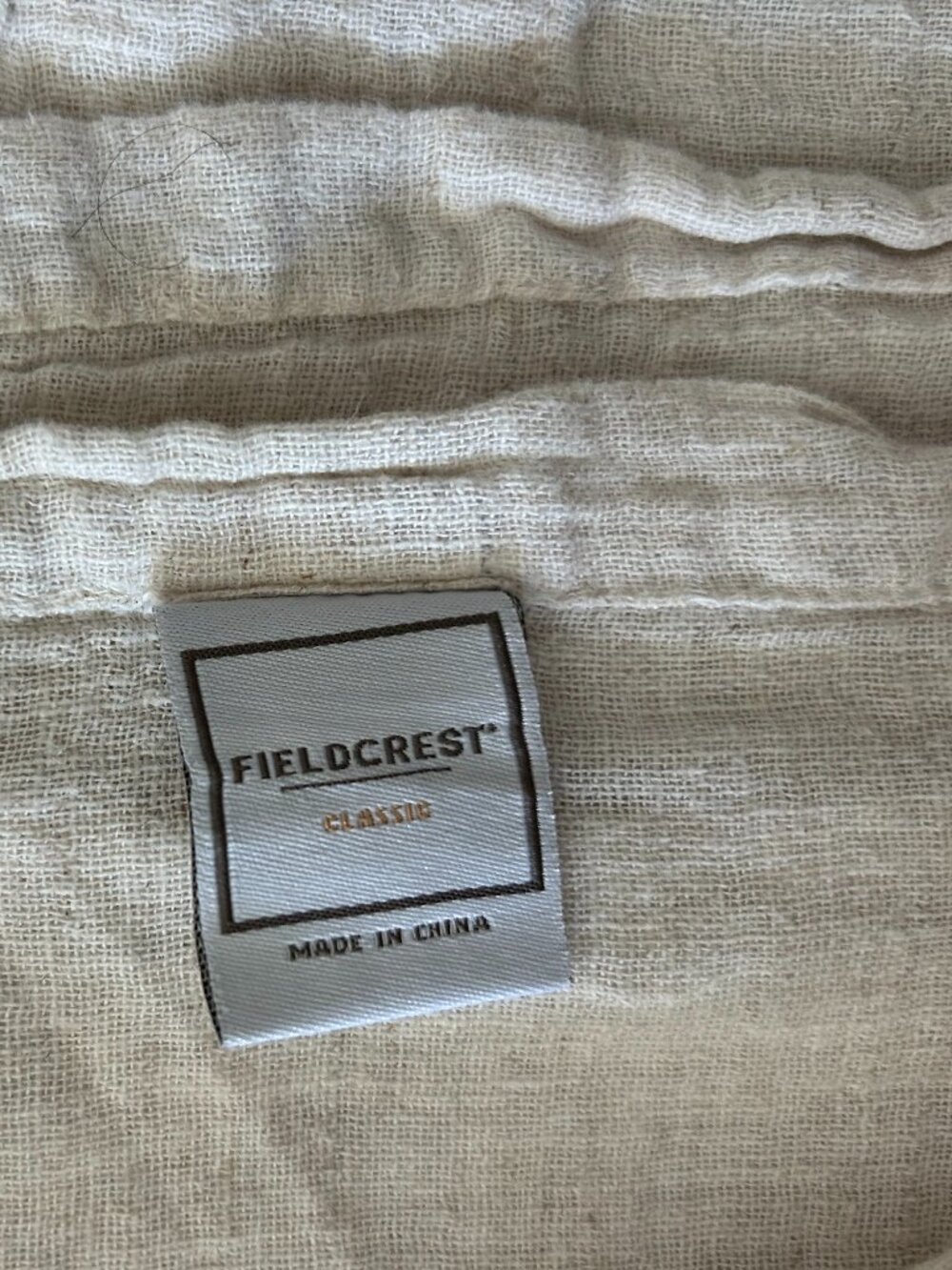 Fieldcrest Oatmeal Linen/Cotton Curtains (2) - Picture 3 of 5